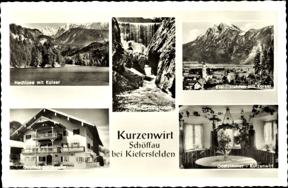 PC Schöffau Kiefersfelden in Upper Bavaria, Gasthof Kurzenwirt, pike with Kaiser