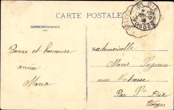 Ansichtkaart Rambervillers Lorraine Vosges, Vue generale, treinstation, spoorzijde