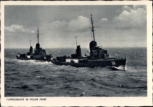 Ak Deutsche Kriegsschiffe, Torpedoboote in voller Fahrt, GR, MÖ
