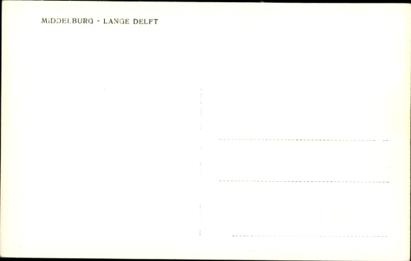 Postcard Middelburg Zeeland Netherlands, Lange Delft, war damages WWII