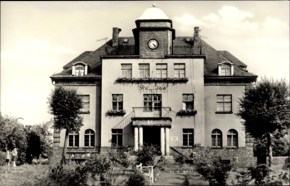 Postcard Friedrichsgrün Reinsdorf in Saxony, town hall