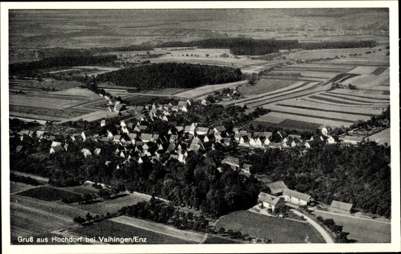 Postcard Hochdorf an der Enz Eberdingen Württemberg, aerial photograph