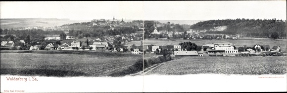 Folding PC Waldenburg in Saxony, place with surroundings
