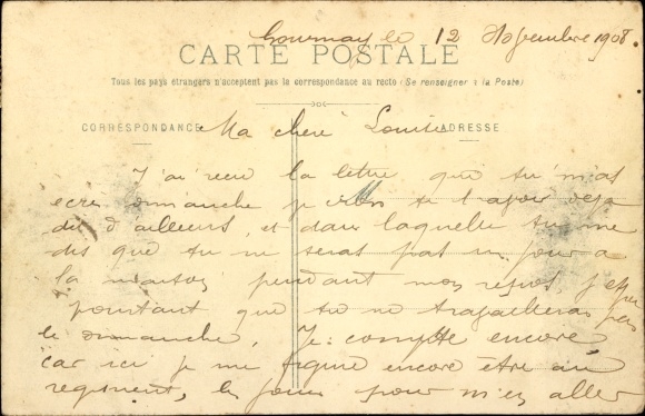 Postcard Gournay en Bray Seine Maritime, Commercial Court and Gendarmerie Barracks
