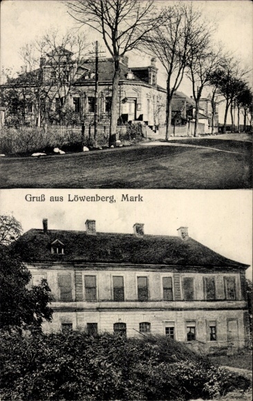 Postcard Löwenberg in the district of Oberhavel, view of the castle