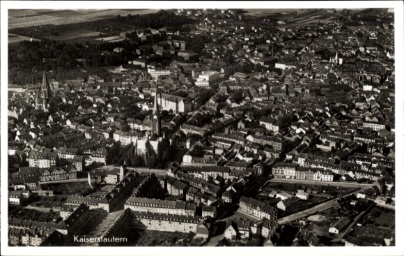 Postcard Kaiserslautern in the Palatinate, aerial photograph