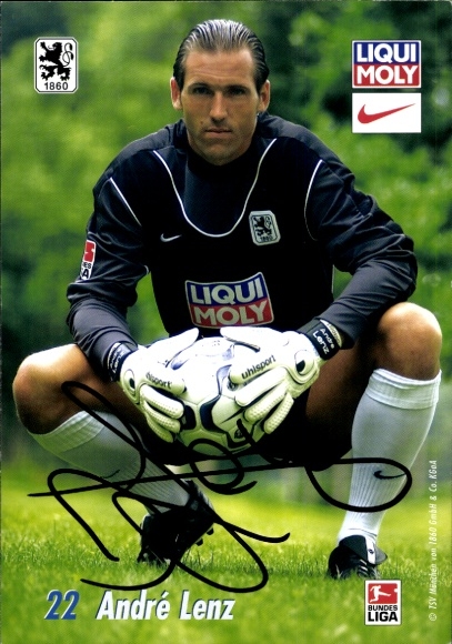 Autogrammkarte Fußballer André Lenz, TSV 1860 München, Autogramm