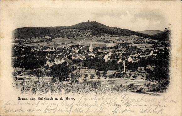Postcard Sulzbach an der Murr, general view