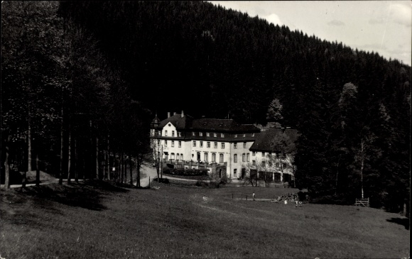 Postcard Crottendorf in the Ore Mountains, FDGB convalescent home Wolfner Mühle