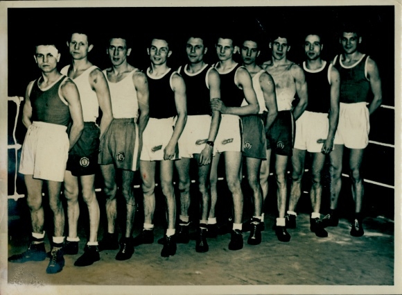 Photo boxing, GDR championships 1953, the new masters, German sports hall