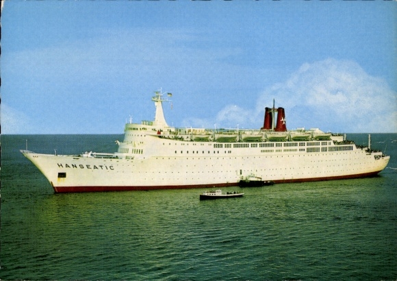 Postcard Hamburg Atlantic Line, TS Hanseatic
