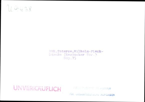 Photo Teterow in Mecklenburg, Wilhelm Pieck Strasse, Rostock Gate, 1975
