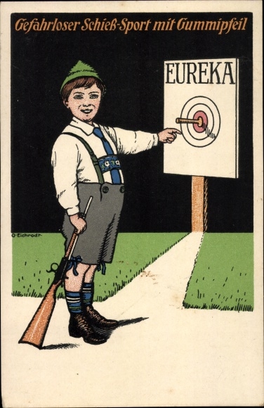 Artist PC Eichrodt, Eureka, safe shooting sport with rubber arrows
