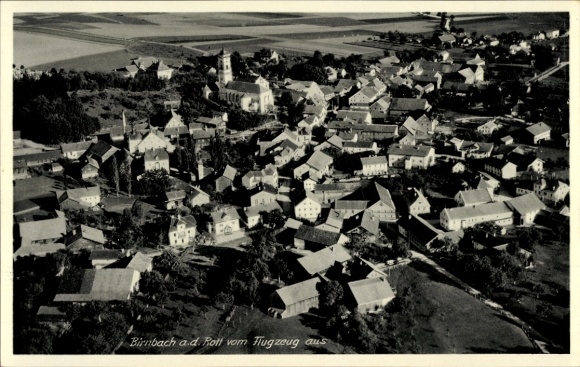 Postcard Bad Birnbach in the Rottal Valley, Lower Bavaria, aerial photograph