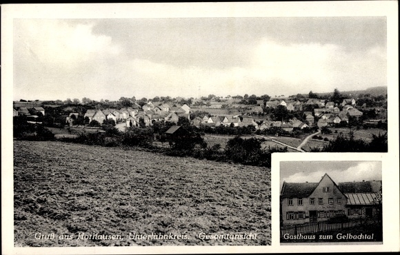 PC Horhausen in the Westerwald, general view, Inn zum Gelbachtal