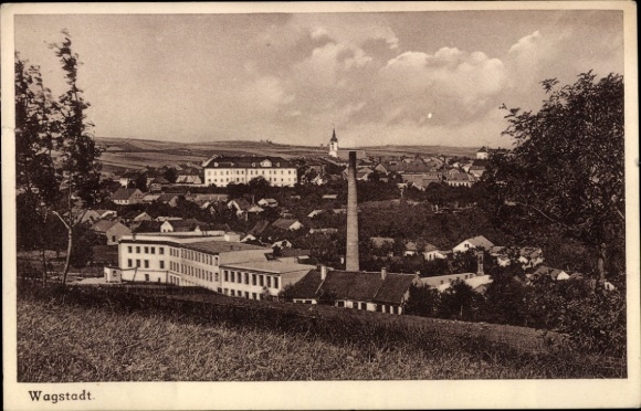 Ak Bílovec Wagstadt Region Mährisch Schlesien, Gesamtansicht