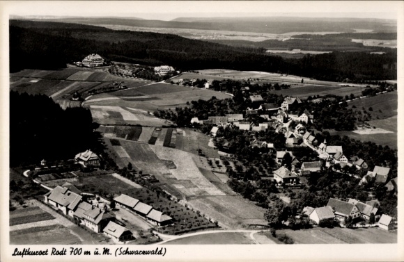 Postcard Rodt Loßburg in the Black Forest, aerial photograph