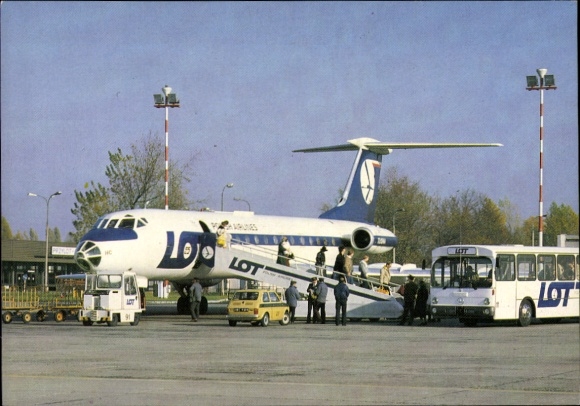 Ak Passagierflugzeug, Polskie Linie Lotnicze, Polish Airlines, Tupolev Tu 134 A Jet Airliner