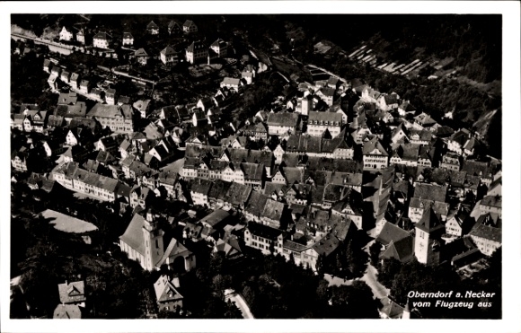 Ak Oberndorf am Neckar, Fliegeraufnahme