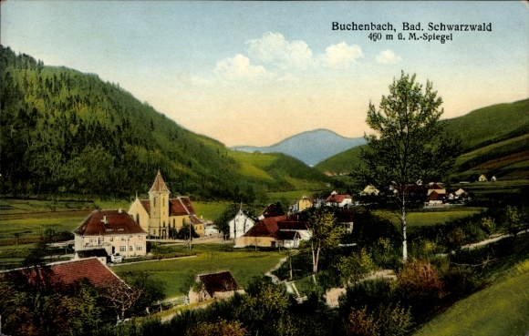 Postcard Buchenbach in the Black Forest, general view
