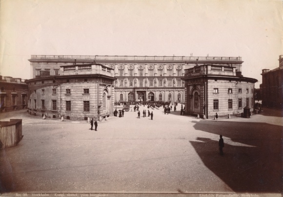 Foto Stockholm Zweden, Congl.Slottet, Yttre Borggarden