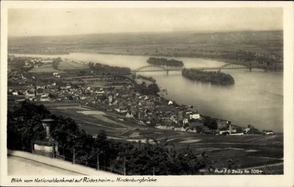 10 alte Ak Niederwalddenkmal am Rhein, verschiedene Ansichten, teilweise gemalt