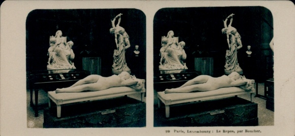 Stereofoto Parijs VI, Luxemburg, le Repos par Boucher