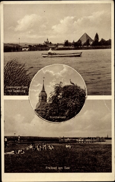 KP Seeburg im Eichsfeld Dolna Saksonia, Seeburger See, bocianie gniazdo, odkryty basen