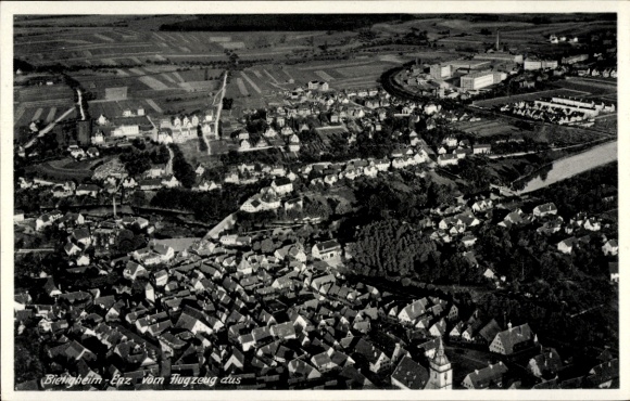 Ak Bietigheim Bissingen an der Enz Württemberg, luchtfoto