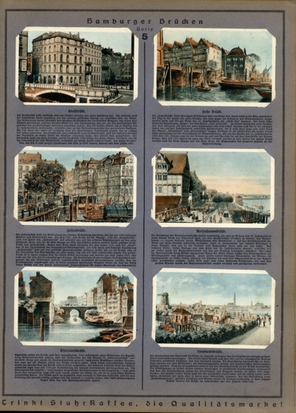 Stuhr-Album 1 Hamburg through the ages Collection picture album of the Stuhr coffee roastery Hamburg 1930