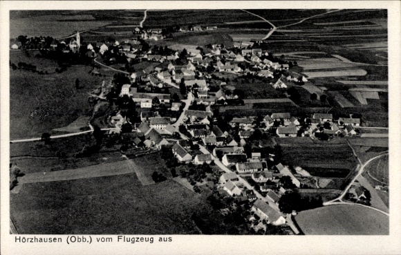 Ak Hörzhausen Schrobenhausen in Oberbayern, Luftaufnahme