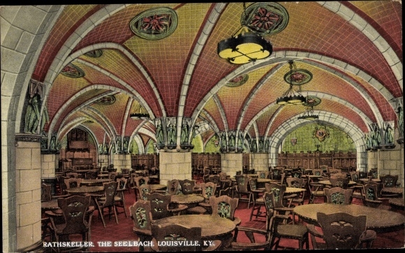 Briefkaart Louisville Kentucky de VS, Seelbach, Rathskeller
