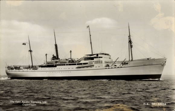 Ak MS Selandia, Oost-Aziatische compagnie Kopenhagen