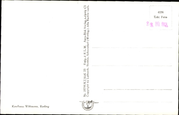 Postcard Heilbrünnl Roding in the Upper Palatinate, Heilbrünnel, aerial photograph