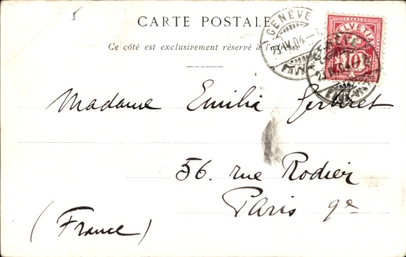 Postcard Genève Geneva Switzerland, La Rade, steamer