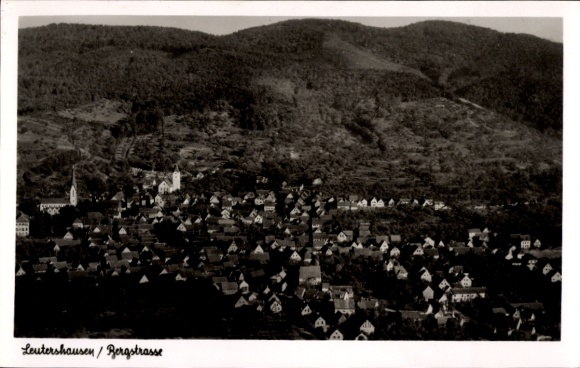Postcard Leutershausen Hirschberg an der Bergstraße Baden, aerial photograph