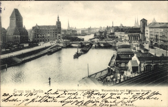 KP Berlin Mitte, stacja parowa Jannowitzbrücke, Waisenbrücke, Märkisches Museum