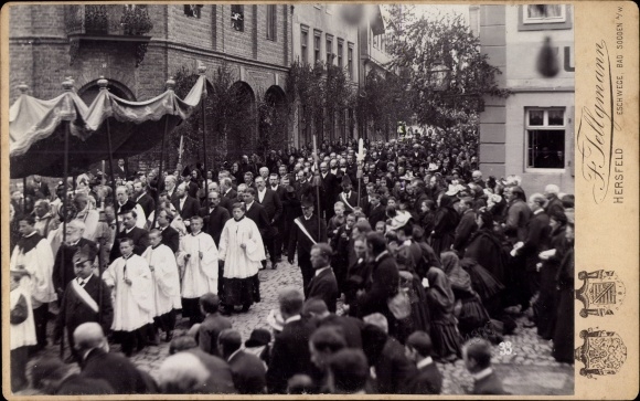 Cabinet photo Bad Hersfeld Hesse, procession