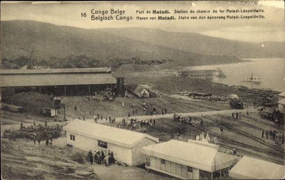 Picture Belgian Congo Democratic Republic of Congo Zaire, Port of Matadi, Railway Station, Picture...