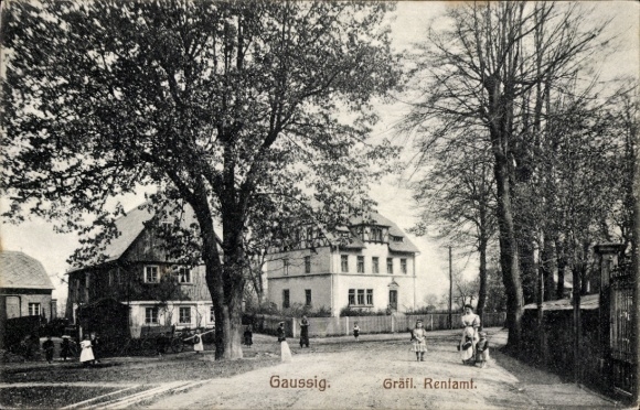 Ak Gaußig in Oberlausitz, Graafshuurkantoor