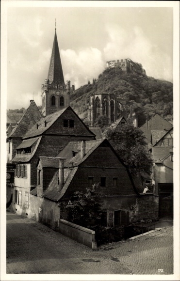 Bacharach am Rhein, Stahleck Castle, youth hostel, building complex, church