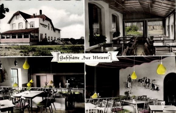 Postcard Seedorf near Zeven in Lower Saxony, Restaurant and Pension Zur Meierei, B. Cabel
