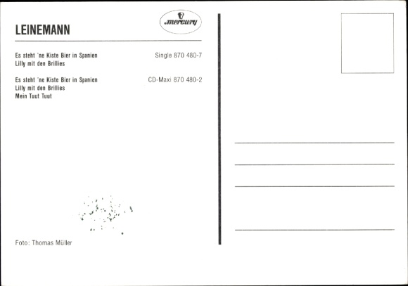 Postcard Gruppe Leinemann, autographs