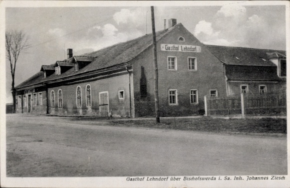 Ak Lehndorf Panschwitz Kuckau Sachsen, Gasthof, Inh. Johannes Ziesch