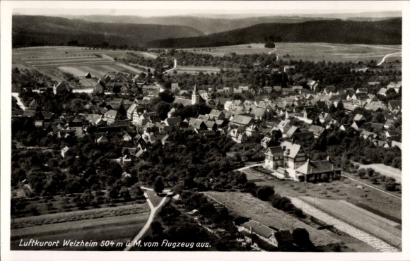 Ak Welzheim in Württemberg, Fliegeraufnahme