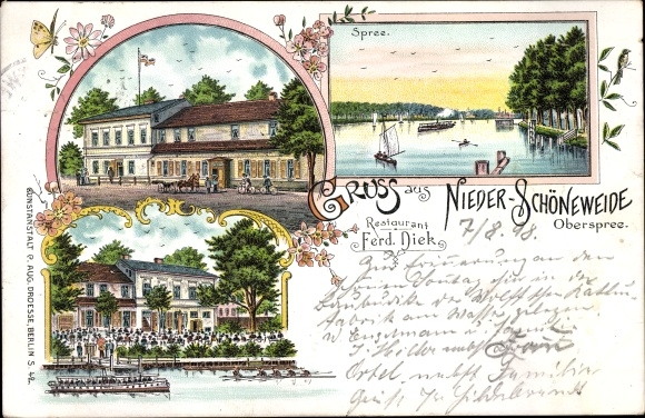 Chromo-Litho Berlin Treptow Niederschoeneweide, restaurant