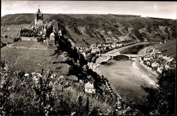 10 old PCs Cochem/Mosel and Cochem Castle in Rhineland-Palatinate, various views