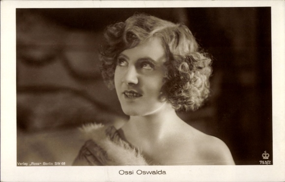 Ak Schauspielerin Ossi Oswalda, Portrait, Ross Verlag 753/2