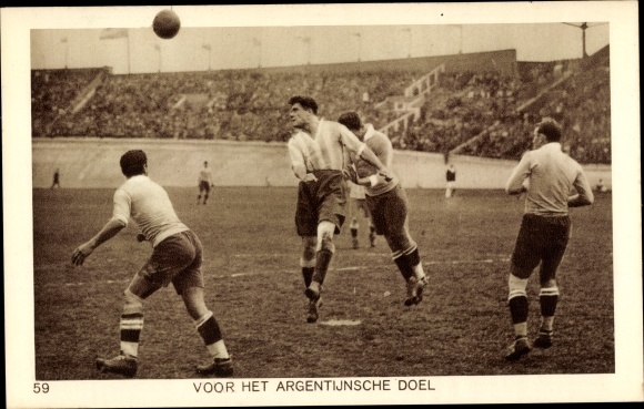 Postcard Olympia 1928, For the Argentinian Goal, Fußballspiel