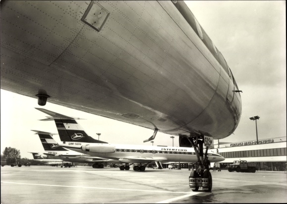 PC Schönefeld near Berlin, central airport, Tupolev TU 134 A, passenger aircraft, Interflug